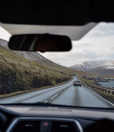 gray vehicle on road